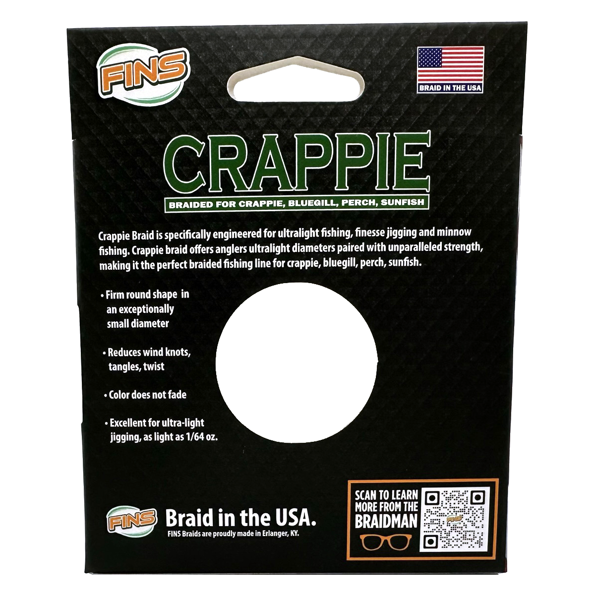 Crappie Braid offers anglers ultralight diameters paired with unparalleled strength, making it the perfect braided fishing line for crappie, bluegill, perch, sunfish.
