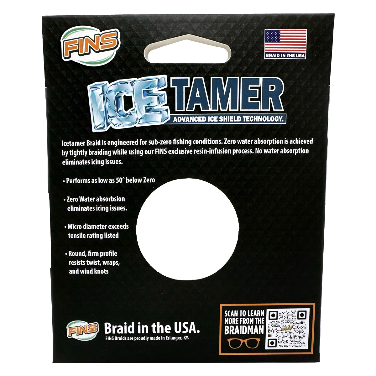 Back of Box Icetamer Braid for Ice Fishing