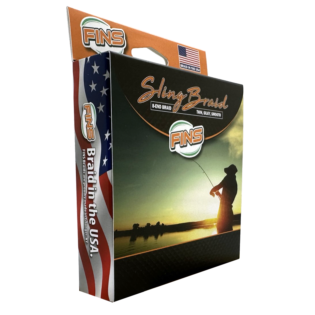 FINS Sling Braid Braided Fishing Line Box Left Side