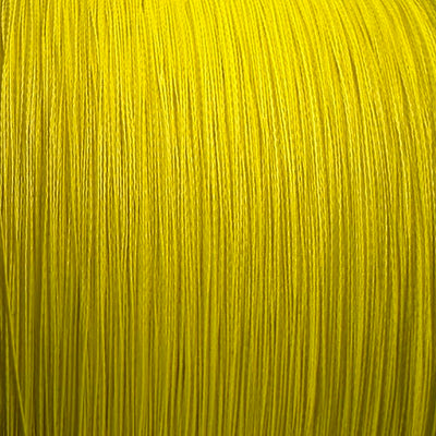 Yellow Crappie Braid ultralight diameter, braided for fishing line for crappie, bluegill, perch, sunfish.