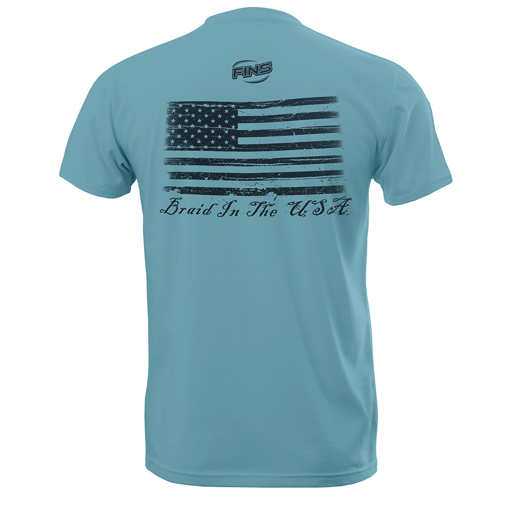 FINS Braid in the USA Short Sleeve T-Shirt