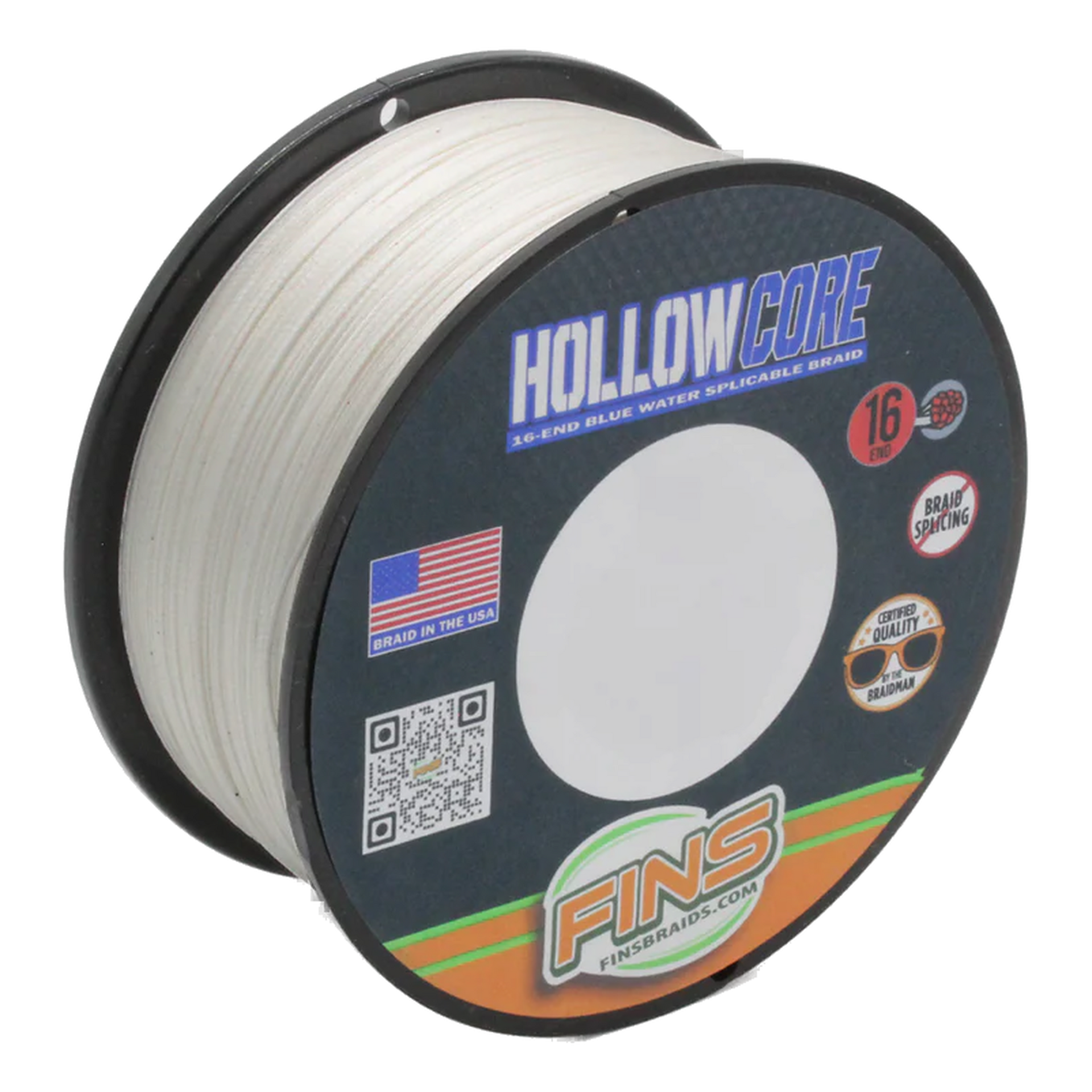 Hollow Core Fishing Braid White / 80 lb. / 1200 yards