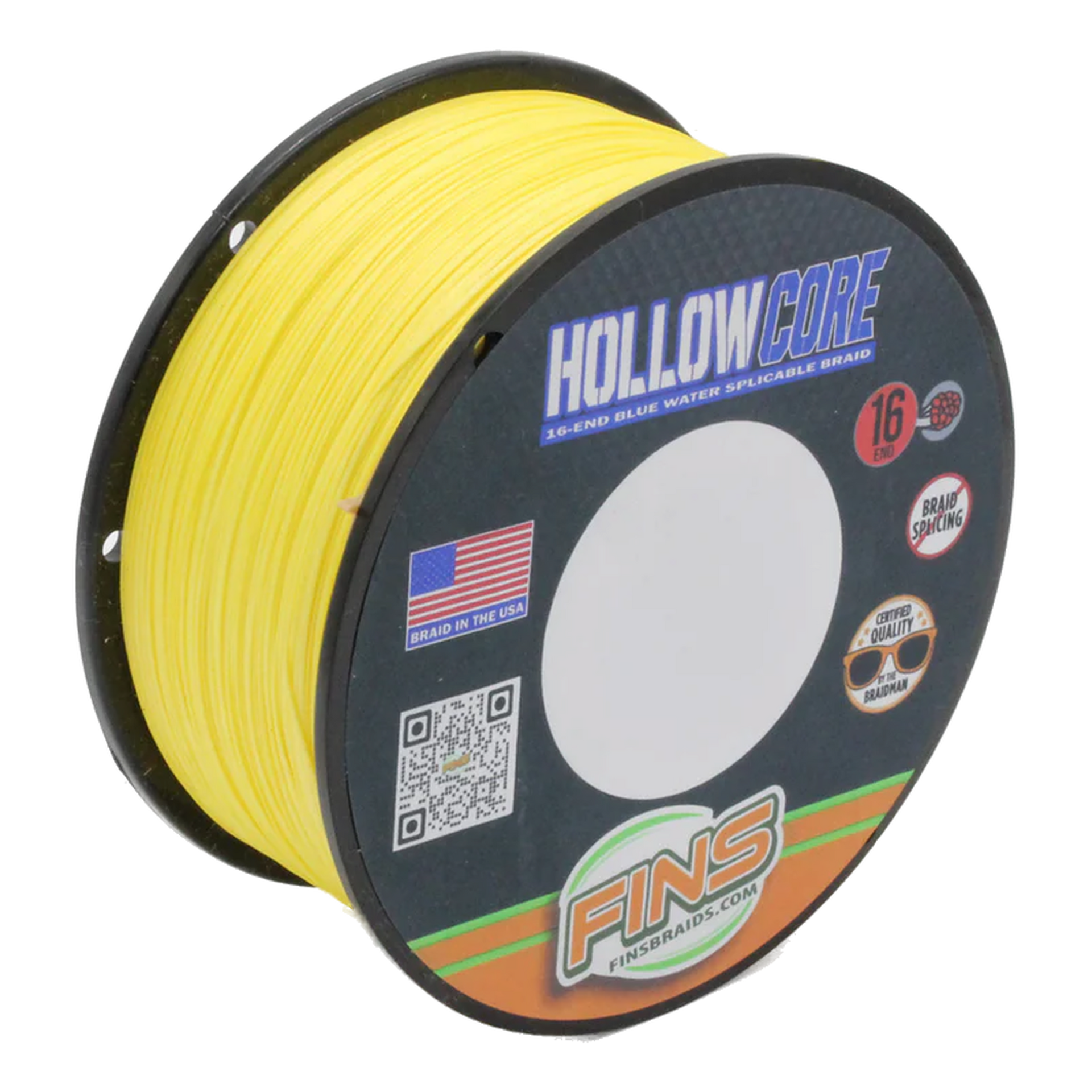 Hollow Core Fishing Braid Yellow / 60 lb. / 100 yards