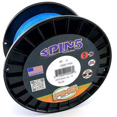 Large Spool Blue FINS Spin5 Fishing Braid