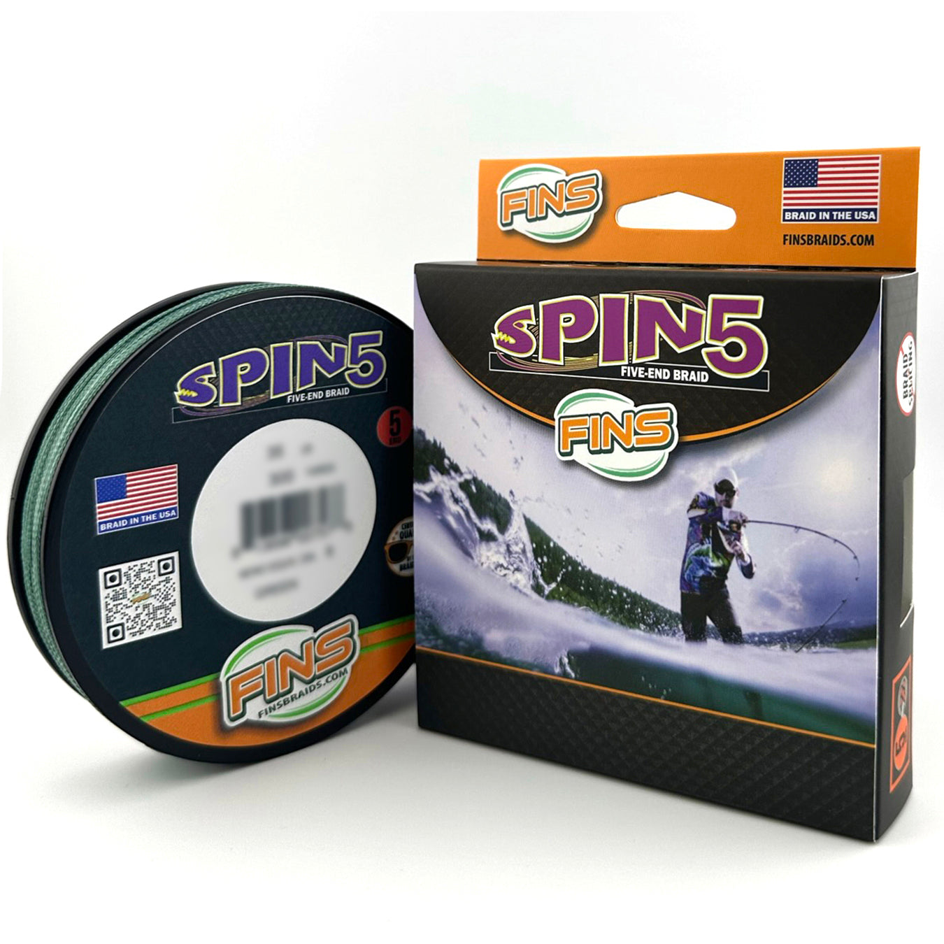 Fins Spin5 Fishing Braid, Size: 150 Yards