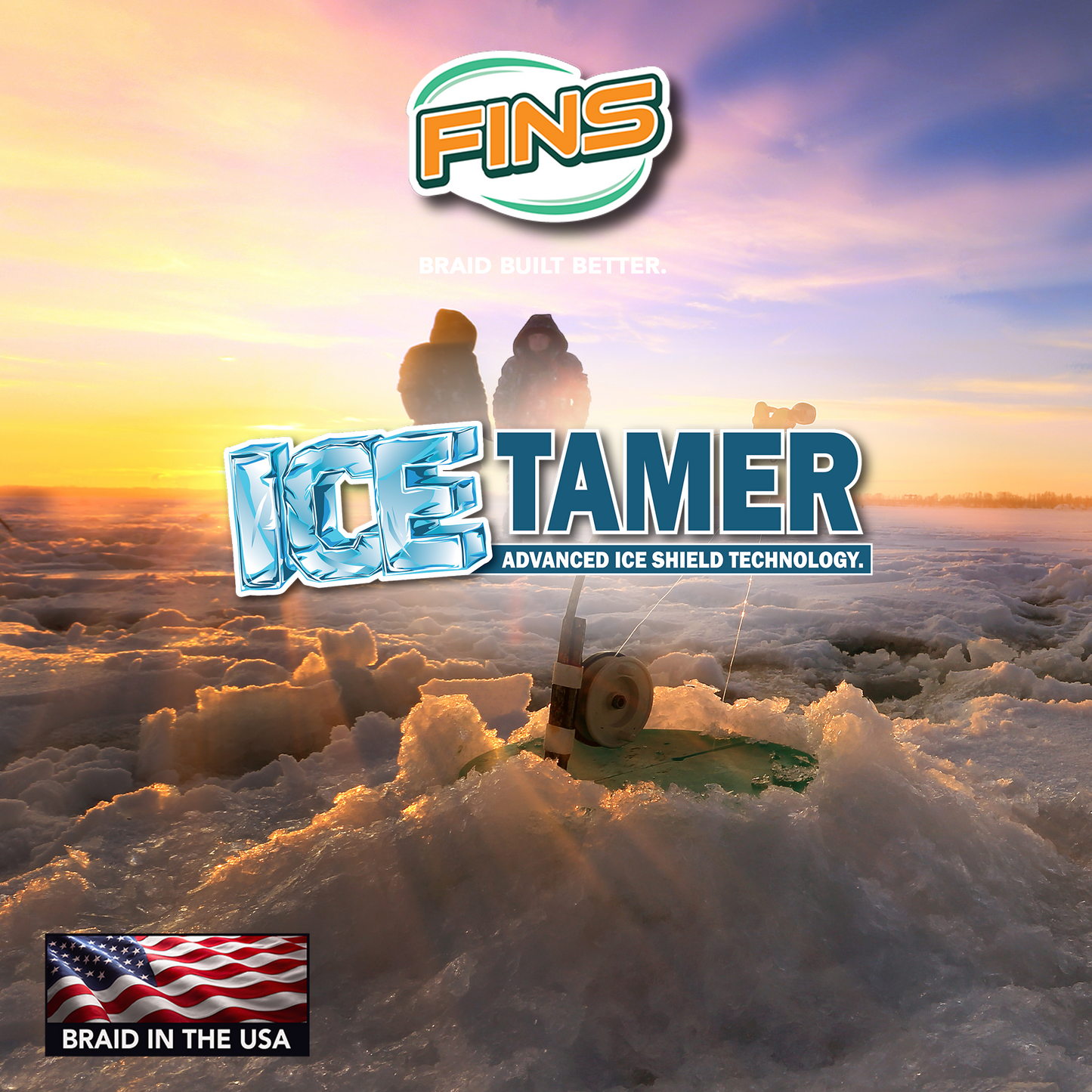 Icetamer Braid is engineered for sub-zero fishing conditions. Zero water absorption is achieved by tightly braiding while using our FINS exclusive resin-infusion process. No water absorption eliminates icing issues.