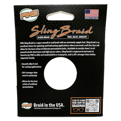 FINS Sling Braid Braided Fishing Line Box Back