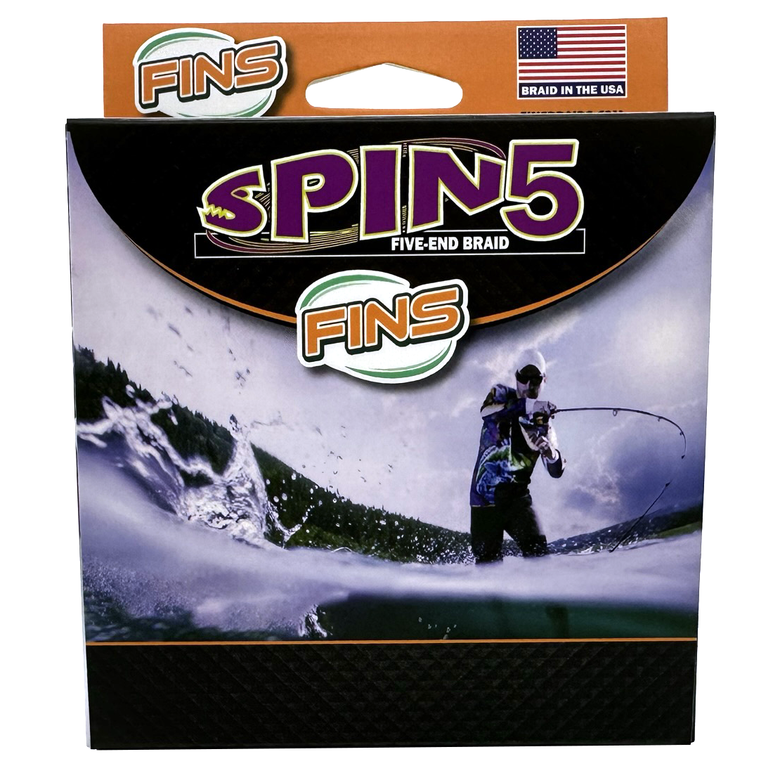 Fins Spin5 Fishing Braid, Size: 150 Yards, Yellow